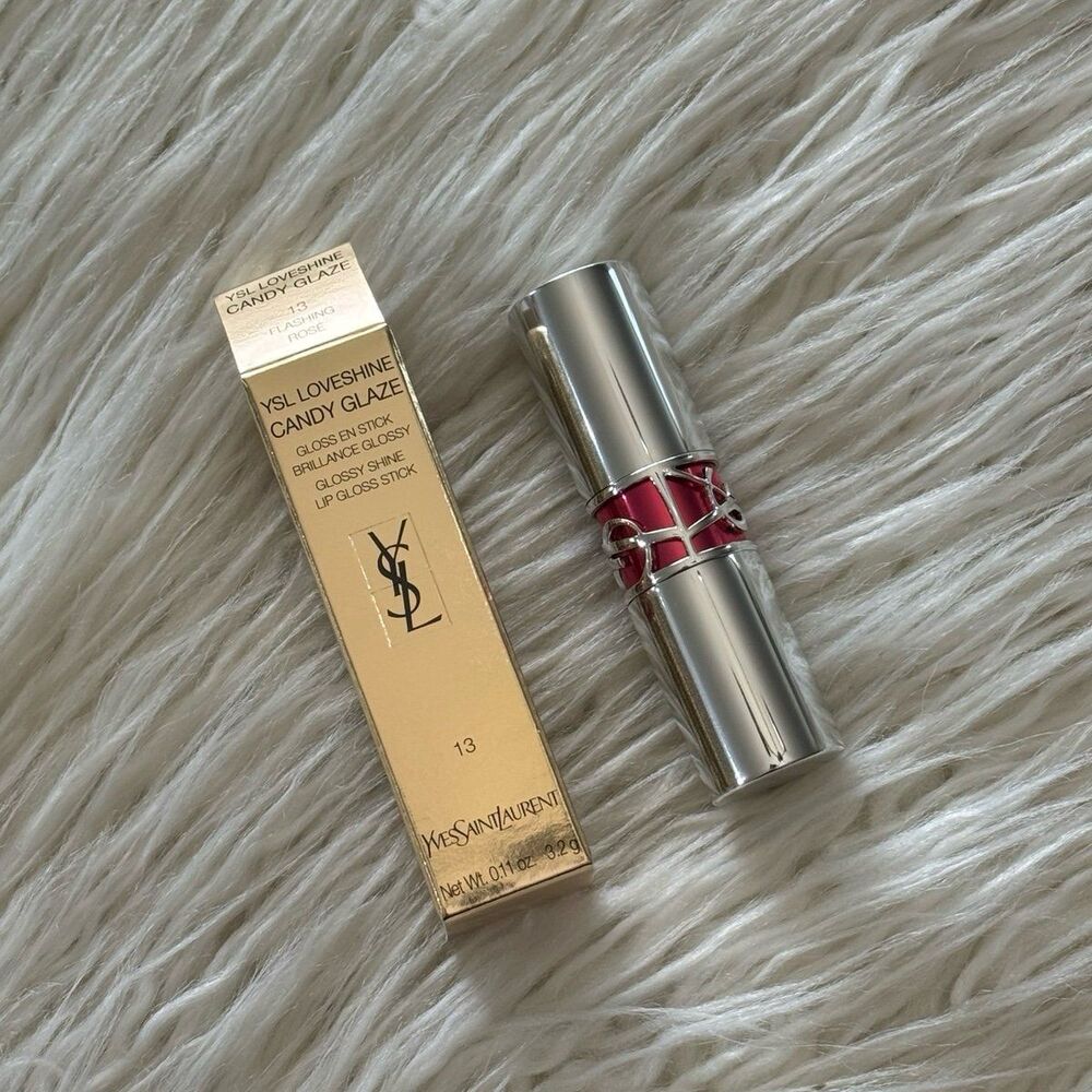 YSL Candy Glaze Lip Gloss Stick 13 Flashing Rose - Picture 5 of 11